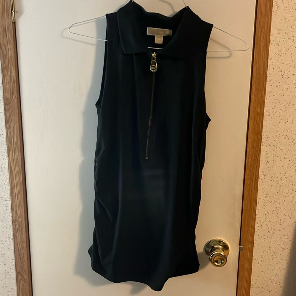 Michael Kors sleeveless, black tennis top